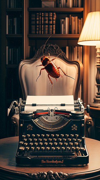 Creative Cockroach: A Whimsical , library, vintage HD phone wallpaper