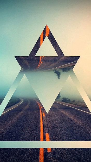 Road triangles , Urban aesthetic, Cityscape patterns, Modern design HD phone wallpaper