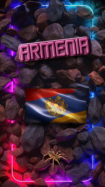 Stones, armenian-flag, neon, armenia, , spider, lights HD phone wallpaper