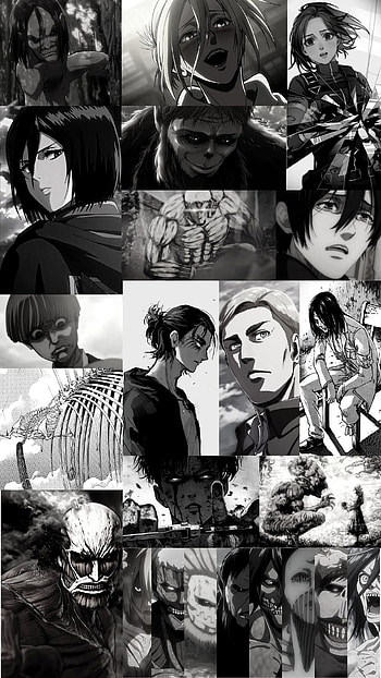 shingeki no kyojin, collage, Levi, titan, eren, phoenix_530, Mikasa, anime, Zeke HD phone wallpaper