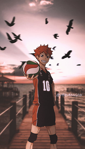 Hinata Shoyo, animeedits, kageyamatobio, kageyama, haikyuu, karasuno, haikyuuedit, anime, animexreality, hinatashoyo HD phone wallpaper