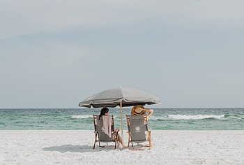 Beach umbrella kit, Sun-soaked adventure, Coastal bliss, Essential beach gear HD wallpaper