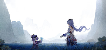Genshin Impact : Qiqi & Ganyu Serene Encounter, Qiqi (Genshin Impact), Ganyu (Genshin Impact), video game, Genshin Impact HD wallpaper