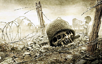 apcolyptic, skull, soldier, helmet, alien HD wallpaper