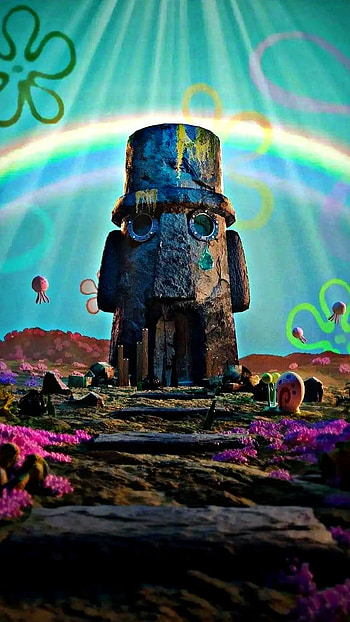 Bob esponja, sky, art HD phone wallpaper