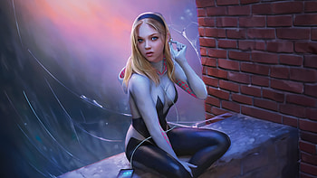Gwen Stacy Musical Interlude, gwen-stacy, superheroes, artwork, artist, digital-art HD wallpaper