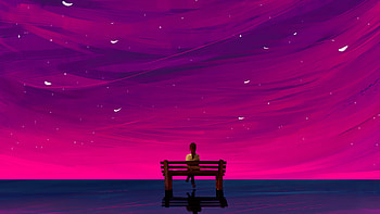 Rejection Journey , alone, artist, artwork, digital-art, pink, artstation HD wallpaper