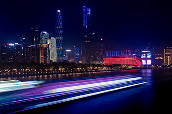 Cities, Architecture, Lights, Long Exposure, Night City, Neon HD wallpaper