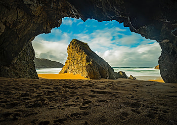 Nature, Beach, Rock, Stone, Cave HD wallpaper