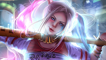 Cute Harley Quinn Artwork, harley-quinn, supervillain, artist, artwork, digital-art, deviantart HD wallpaper