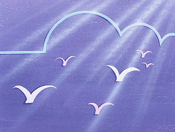 Wild Goose Flight, abstract, clouds, sky, flying, geese HD wallpaper
