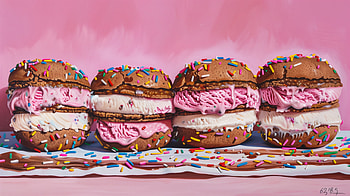 Delicious Ice Cream Sandwiches, ice cream sandwich HD wallpaper