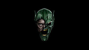 Willem Dafoe As Green Goblin , goblin, supervillain, superheroes, artist, artwork, digital-art, minimalism, minimalist, dark, black HD wallpaper