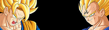 Vegeta and Goku, Intertwined destinies, Epic dual screen, Clash of titans HD wallpaper