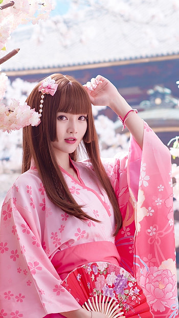 Japanese girl, Kimono beauty, Elegant attire, Cultural icon HD phone wallpaper