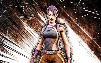 Jungle Scout, grunge art, Fortnite Battle Royale, Fortnite characters, Jungle Scout Skin, brown abstract rays, Fortnite, Jungle Scout Fortnite HD wallpaper