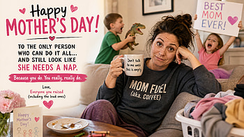 Mom Fuel & Chaos — Mother's Day, Coffee HD wallpaper