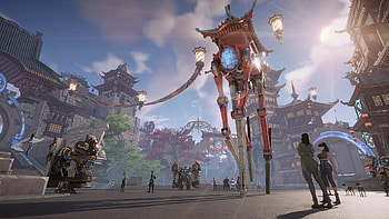 Perfect New World Game | Mystical Eastern Cityscape Background, video game, Perfect New World HD wallpaper