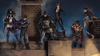 Bat Family, batman, superheroes, digital-art, artwork, deviantart HD wallpaper