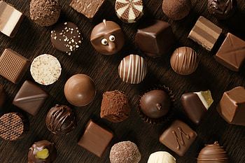 Food, Chocolate, Candies, Eyes, Table, Assorted HD wallpaper