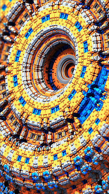 Circles, 3D, Surface, Fractal, Details HD phone wallpaper