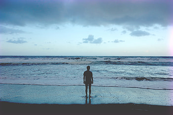 Nature, Waves, Beach, Shore, Bank, Ocean, Human, Person HD wallpaper