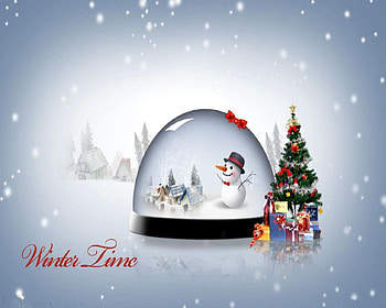 Snow Globe 2, snowman, snow, christmas, tree HD wallpaper
