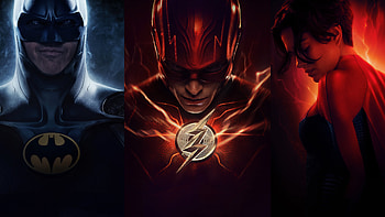 The Flash (2023) — Ultra : Flash, Batman & Supergirl, Ezra Miller, Michael Keaton, Sasha Calle, movie, The Flash (2023) HD wallpaper