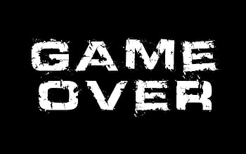 Game Over, Grunge text, Creative art, Black background HD wallpaper