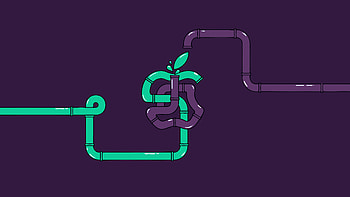 Apple Logo Pipes, apple, computer, artist, artwork, digital-art, deviantart HD wallpaper
