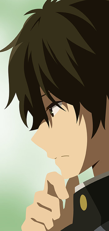 Hōtarō Oreki Face, Hōtarō Oreki, Anime, Hyouka HD phone wallpaper