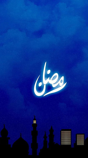 Ramzan, Blue, Night Background HD phone wallpaper