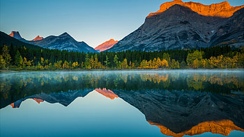 Mountain Reflection In Lake, mountain, reflection, nature, lake HD wallpaper