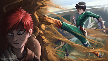 Rock Lee vs Gaara, Rock Lee, Gaara (Naruto), Anime, Naruto HD wallpaper