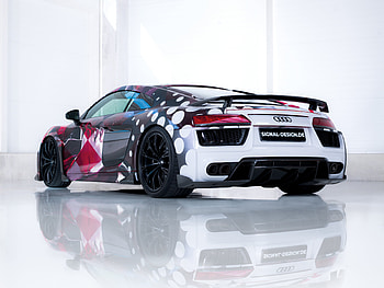 2018, ABT Audi R8, rear, color HD wallpaper