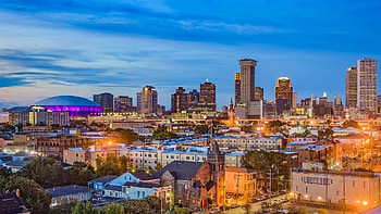 New Orleans skyline, Vibrant cityscape, graphic HD wallpaper