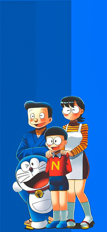 Nobita and Doremon, people_in_nature, art HD phone wallpaper
