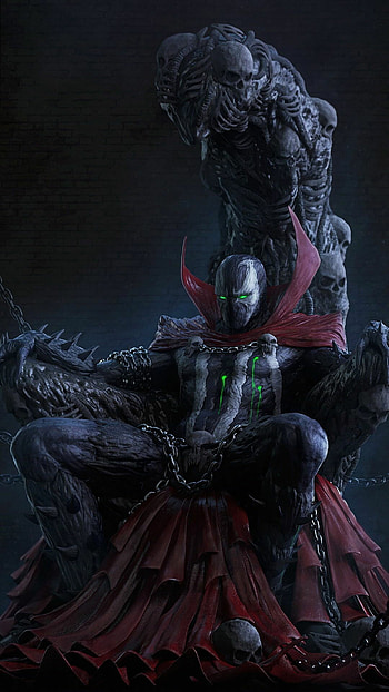 Red cape portrait, Digital art Spawn, Todd McFarlane HD phone wallpaper