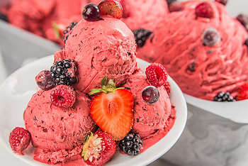 Summer, dessert, fruits, ice cream HD wallpaper