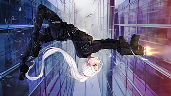 Amidst The Chaos Crossfire Vigilante, anime-girl, anime, artist, artwork, digital-art, deviantart HD wallpaper