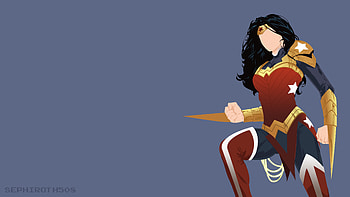 Wonder Woman Minimalist, wonder-woman, artist, artwork, deviantart HD wallpaper