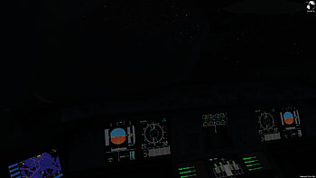 I upgraded the A380 cockpit for night operations. HD wallpaper