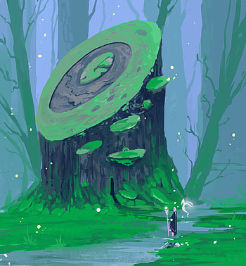 Magic, Art, Forest, Stump, Witch, Sorcerer HD phone wallpaper