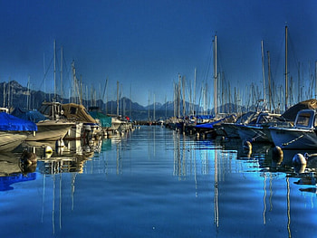Marina, sea, morgues HD wallpaper