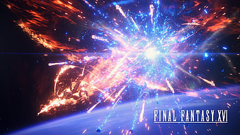 Ifrit vs Bahamut, video game, Final Fantasy XVI HD wallpaper