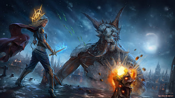 Path Of Exile Facing Kitava, artist, digital-art, deviantart, artwork, fantasy-girls HD wallpaper
