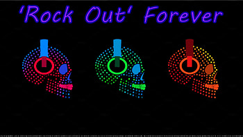 Rock Out Forever 4, colorful, fun, heads, industrial, goth, music, inspiring, work partner, coll, sick, happiness, fitness partner, heavy metal, motivational, dance, entertainment, ck, skulls, exercise partner, rock, religious, positive, rainbow colors, off the chain, heaven, love, uplifting, joy, thrash HD wallpaper