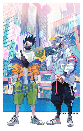 Gon&Killua, art, anime HD phone wallpaper