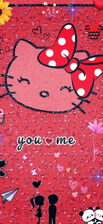 Hello kitty, red, magenta HD phone wallpaper