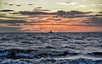 Nature, Sky, Sea, Waves, Horizon HD wallpaper
